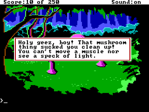 Get eaten by a mushroom.