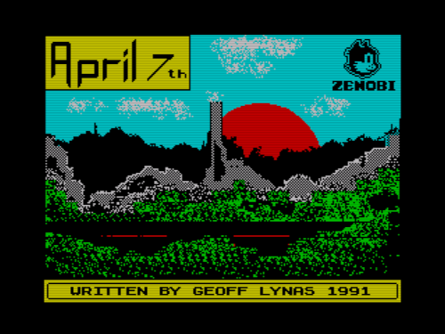 The title screen.